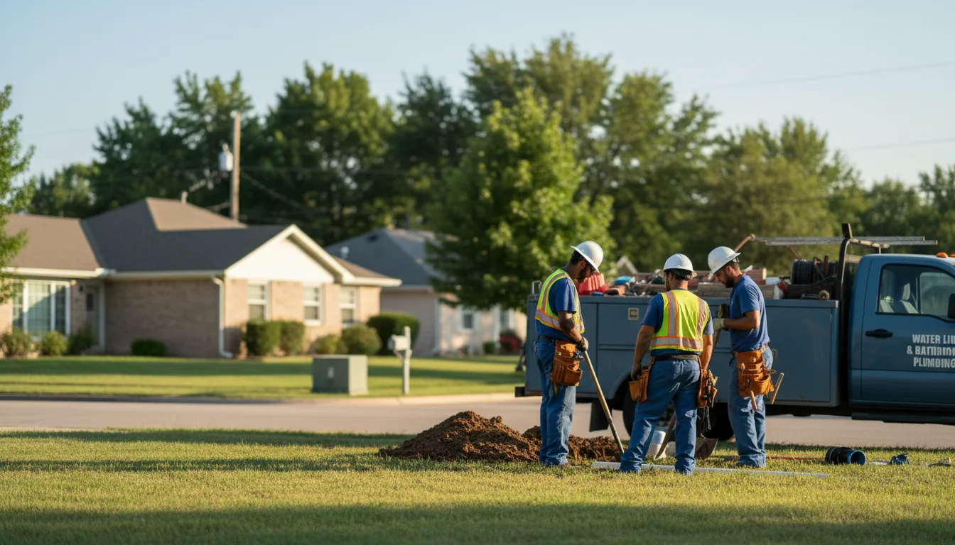 Residential water line and bathroom plumbing service in Moriches, NY